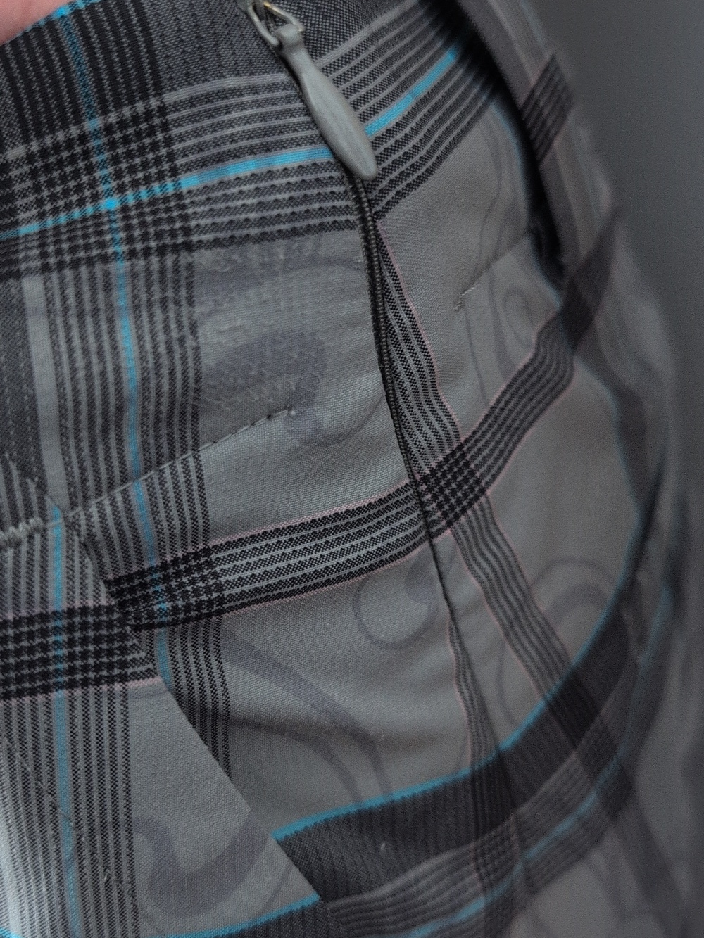 Nike Golf Dri-FIT Plaid Paisley Skort Grey Blue Size 2 - Picture 5 of 13